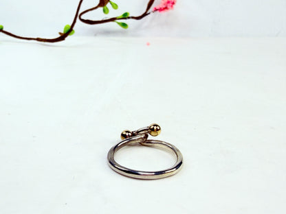 Tiffany & Co Elsa Peretti Hook Eye Ring 925 18K Sz7 JR1421