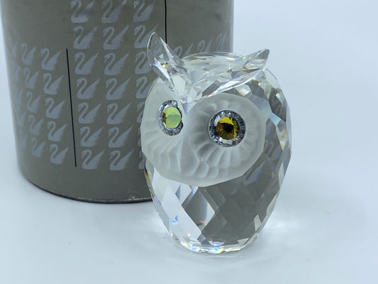 Large Swarovski Crystal Owl  in Box Austria Max Schreck Mint 2.75" Retired S146
