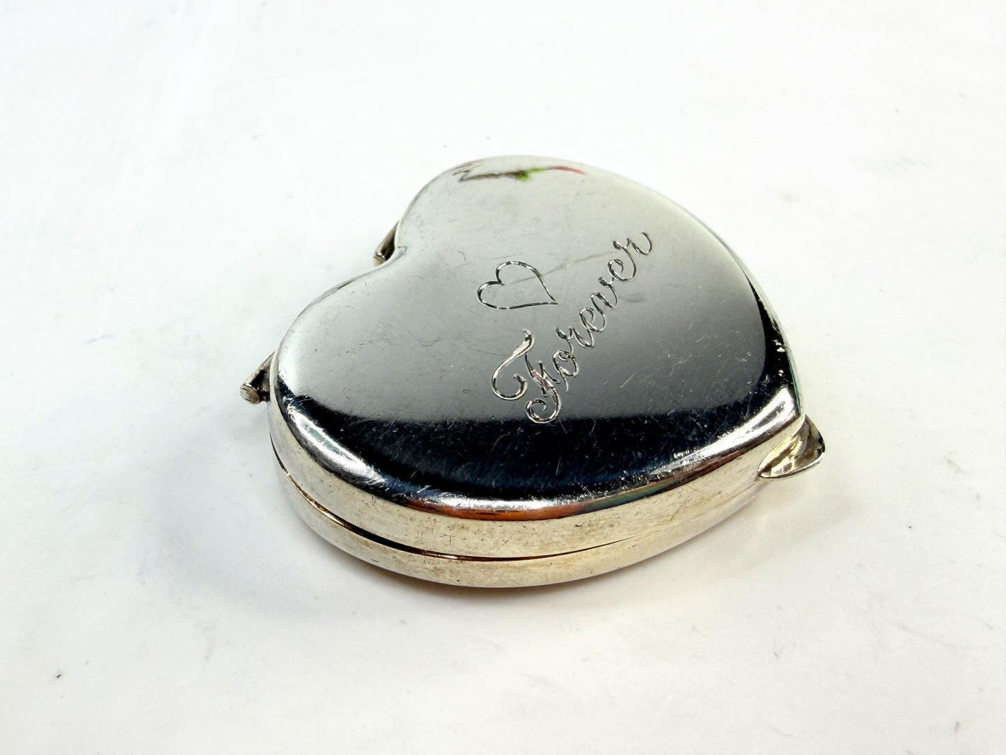 Tiffany & Co Sterling Silver Heart Pill Box Forever SS239