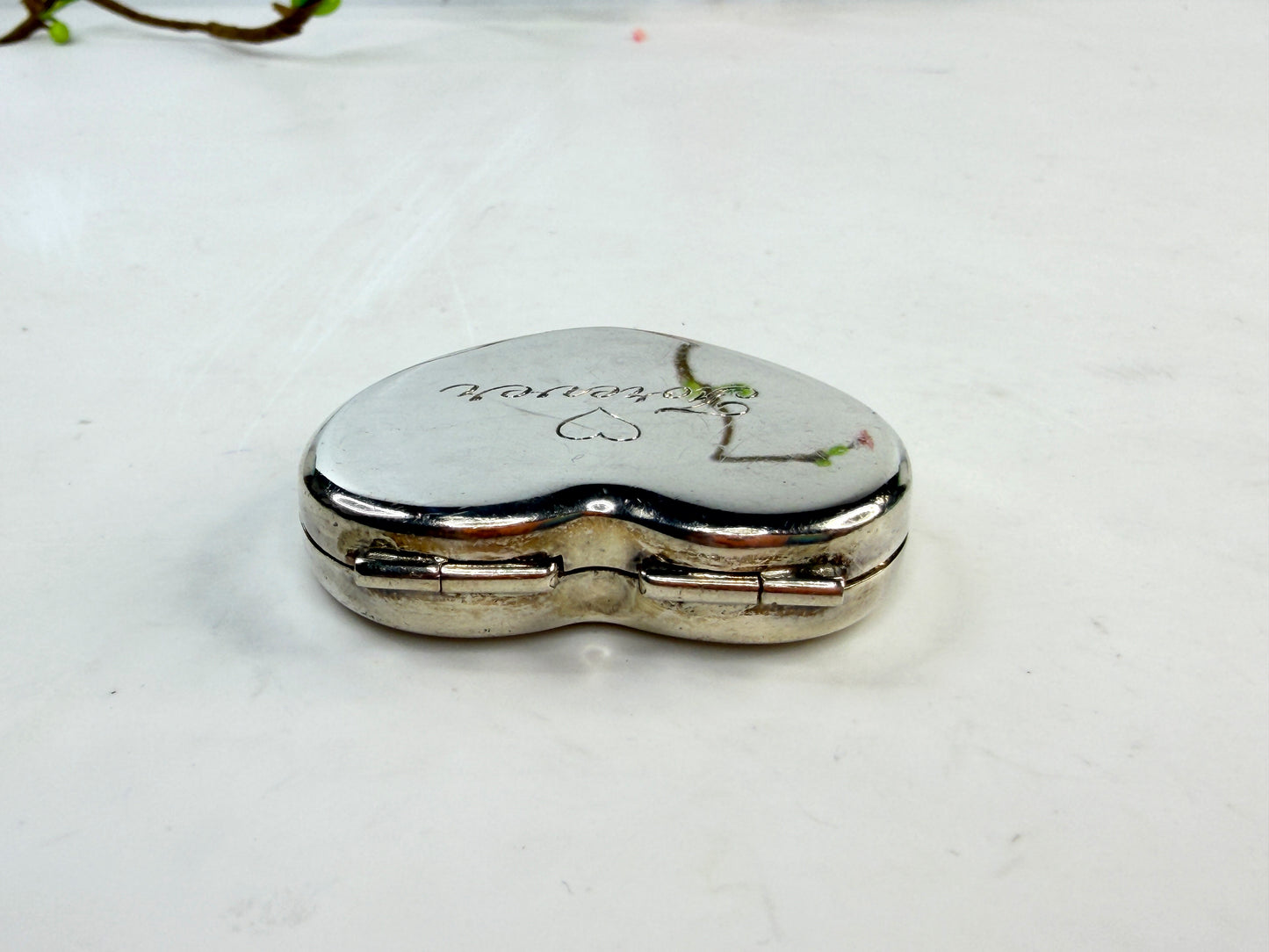 Tiffany & Co Sterling Silver Heart Pill Box Forever SS239