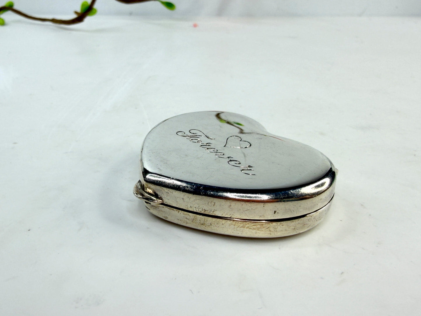 Tiffany & Co Sterling Silver Heart Pill Box Forever SS239