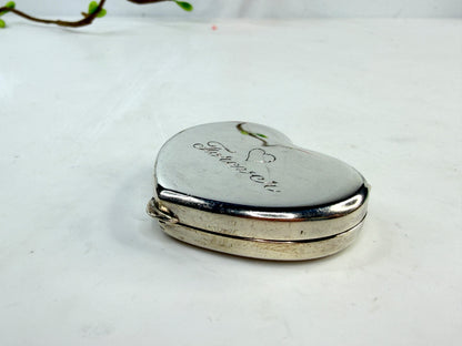 Tiffany & Co Sterling Silver Heart Pill Box Forever SS239