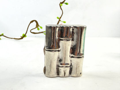 Vintage Tiffany Sterling Silver Bamboo Pill Box Case SS240