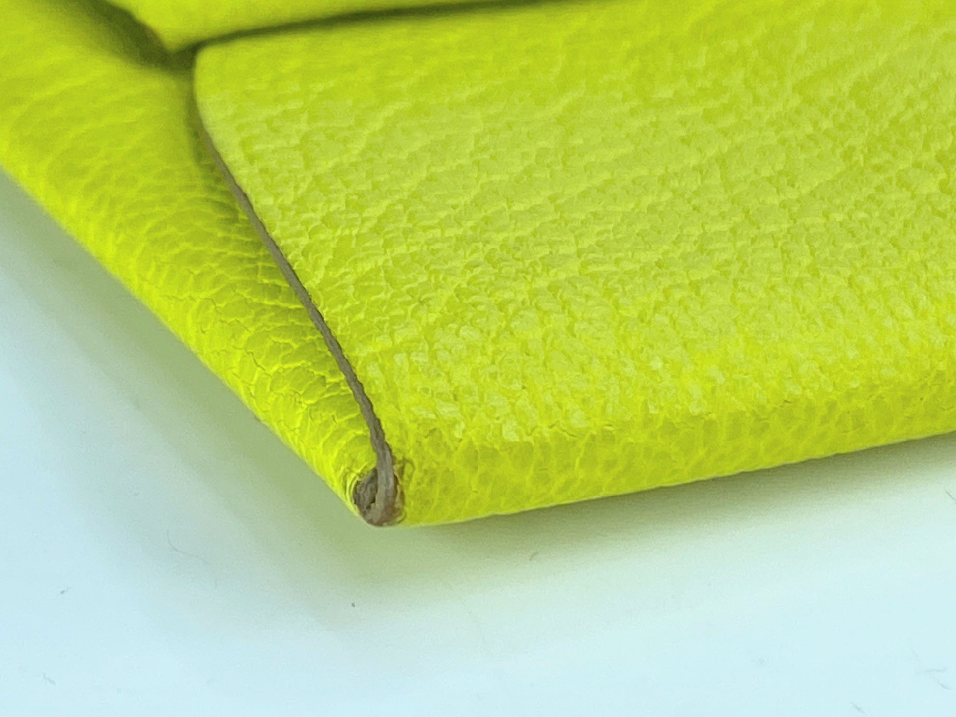 Hermes Chevre Mysore Bastia Verso Coin Purse Jaune Bourgeon Nata in box GS301