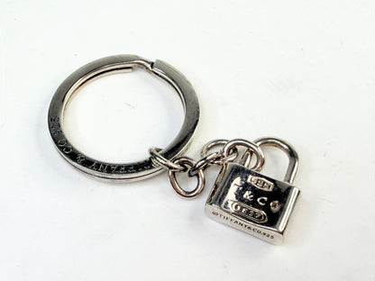 Tiffany & Co 1837 Padlock Key Ring Sterling Silver SS242