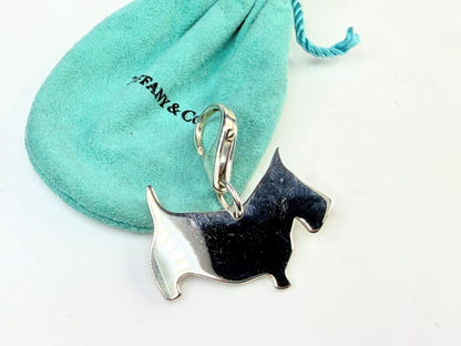 Tiffany & Co. Scottish Terrier Dog Silver 925 Bag Charm Key Ring Keychain SS243