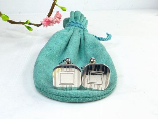 Tiffany Sterling Silver Art Deco Square Cufflinks SS244