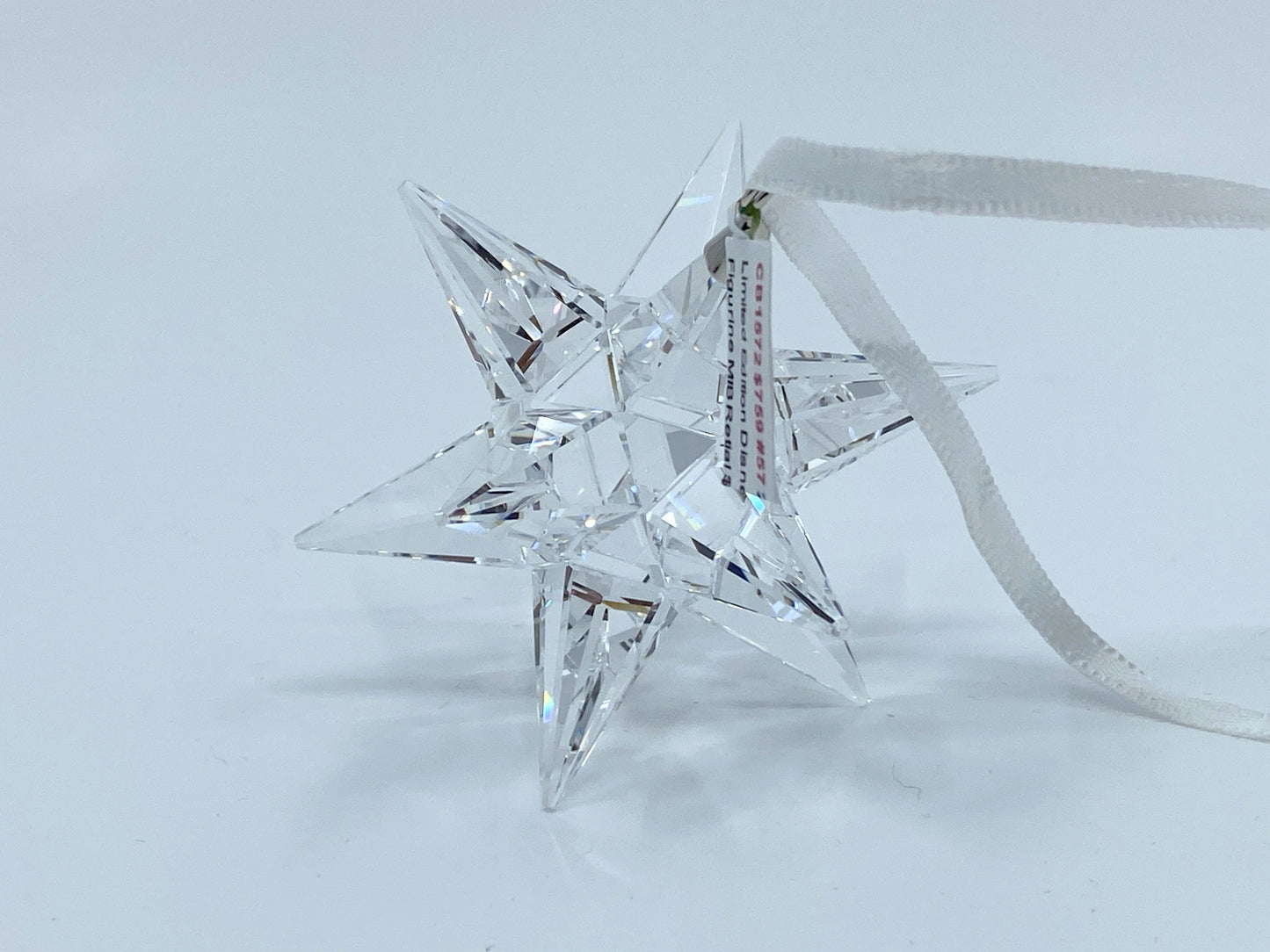 Swarovski Crystal Clear 3D Star Christmas Holiday Ornament #5064257 S151