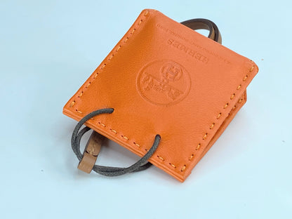 Hermès Feu Milo Lambskin and Gold Swift Orange Bag Charm GS312