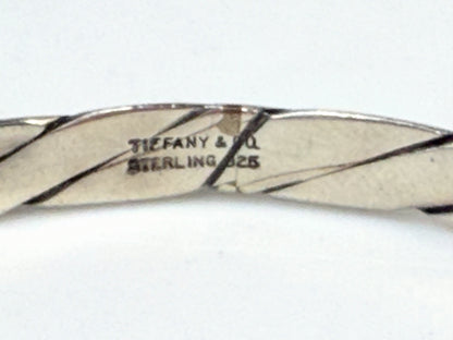 Tiffany & Co. Sterling Silver 5 mm Twisted Rope Bangle Bracelet 8 Inches JR1424