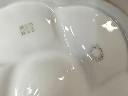 Antique CFH GDM Haviland Limoges Oyster Plate Floral Gold 8.75" A1252