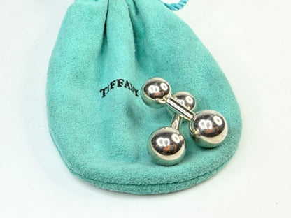 Vintage Tiffany & Co. Sterling Silver 1837 Barbell Cuff Links SS245