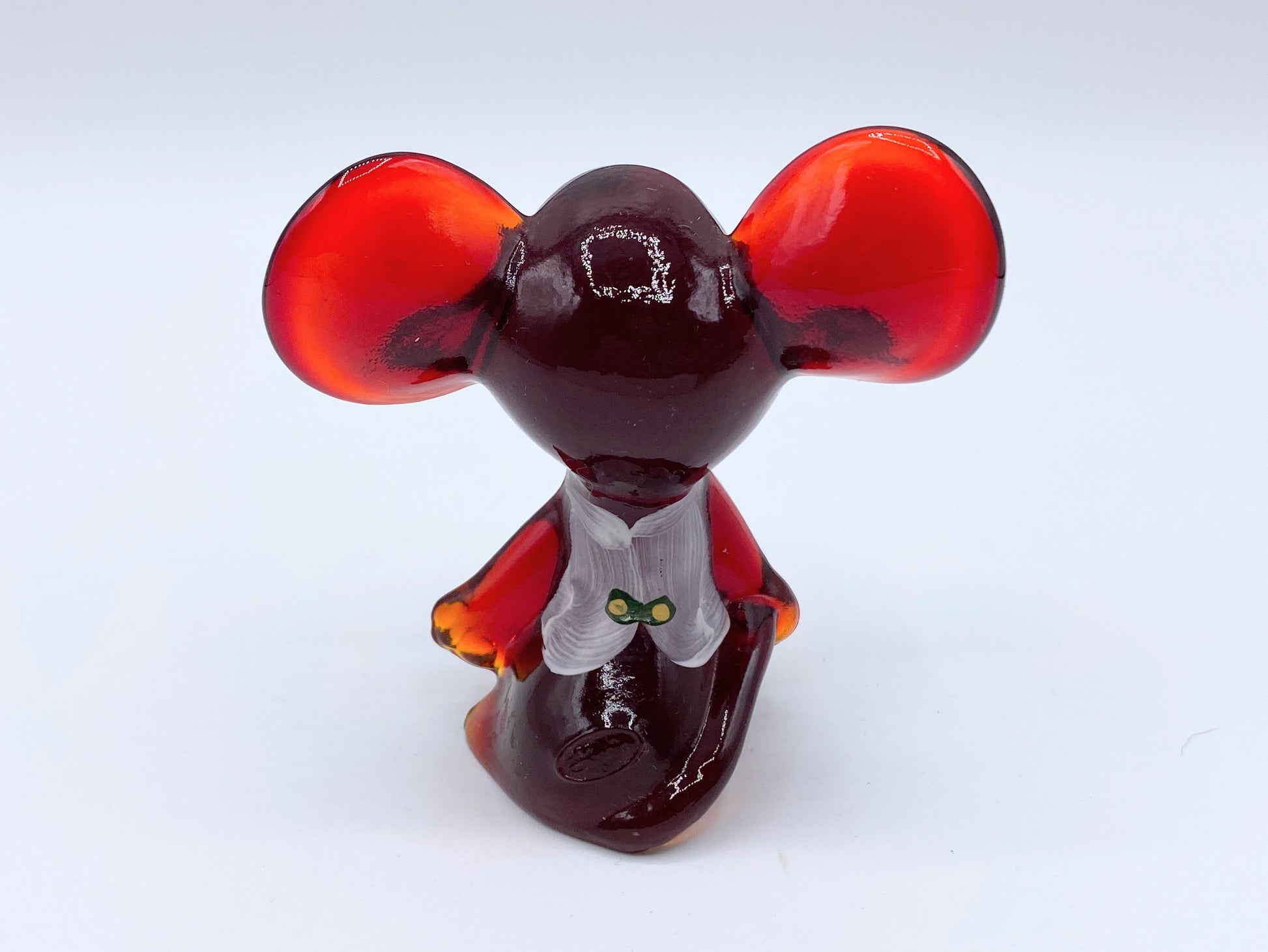 FENTON 100 yrs Anniversary Christmas Red Mouse figurine