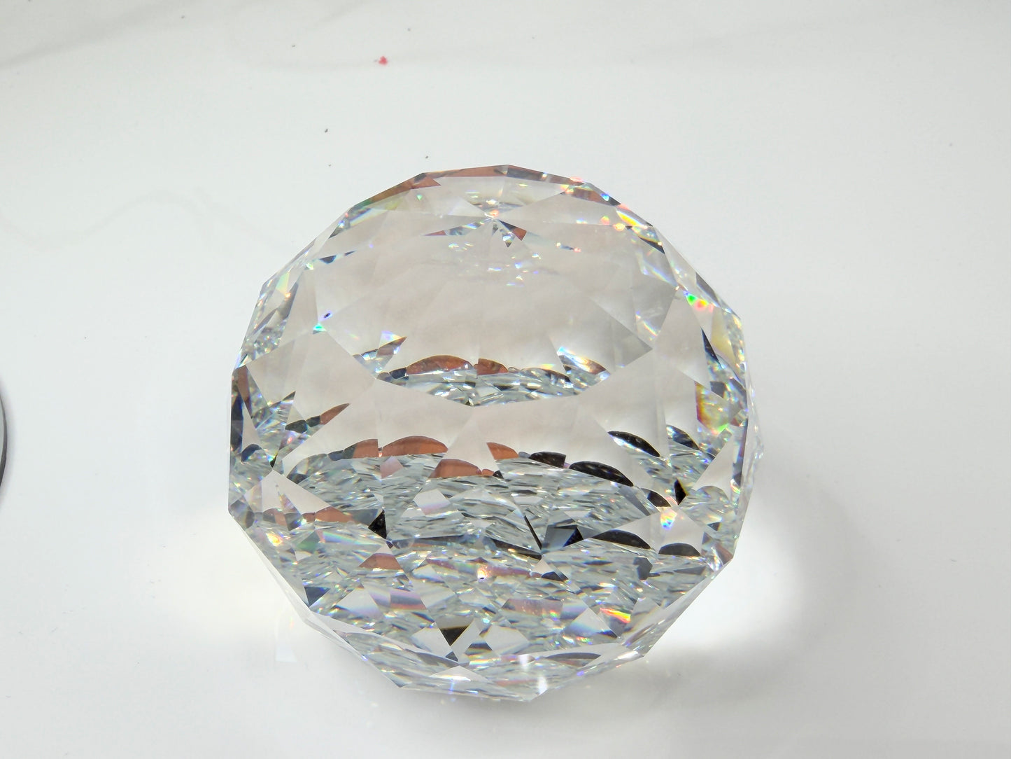 Swarovski Silver Crystal Faceted Dome Paperweight 2.38" S265