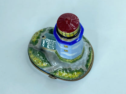 Sinclair Limogo Ltd. Edit Colorful Lighthouse by the Shore Trinket box 3.5" A351