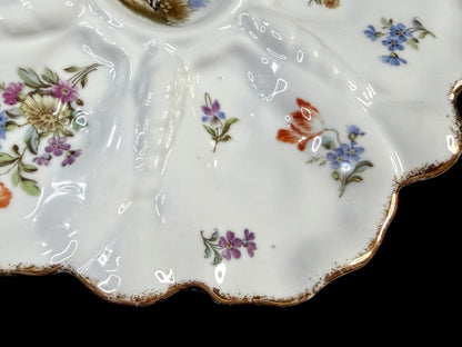 Antique C.M. Hutschenreuther Hohenberg Bavaria Porcelain 9.5" Oyster Plate A1257