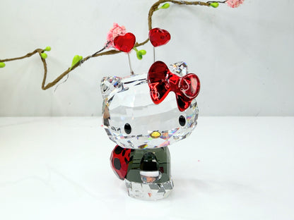 Swarovski Hello Kitty Ladybug Crystal Figurine w replacement Box S267