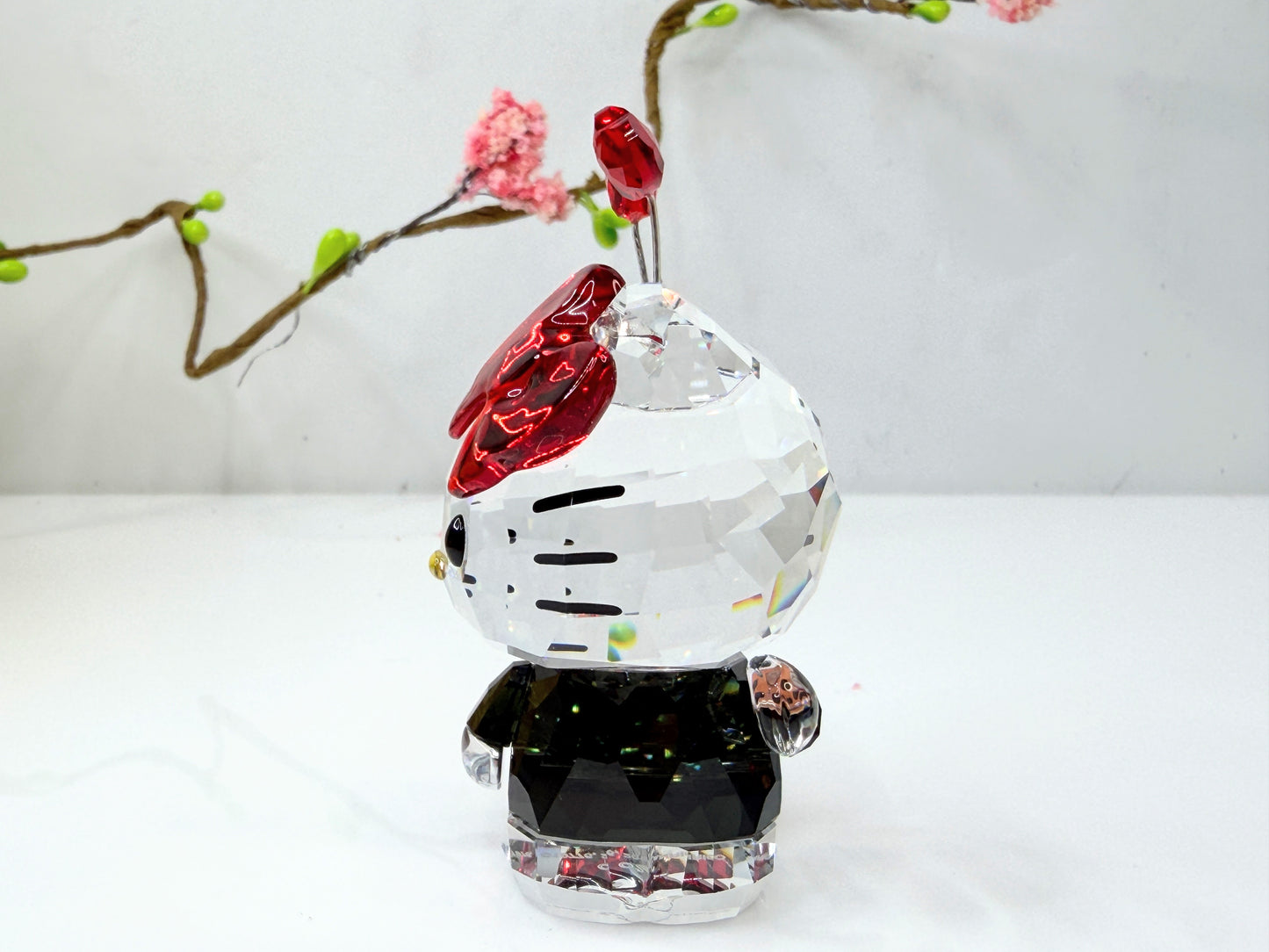 Swarovski Hello Kitty Ladybug Crystal Figurine w replacement Box S267