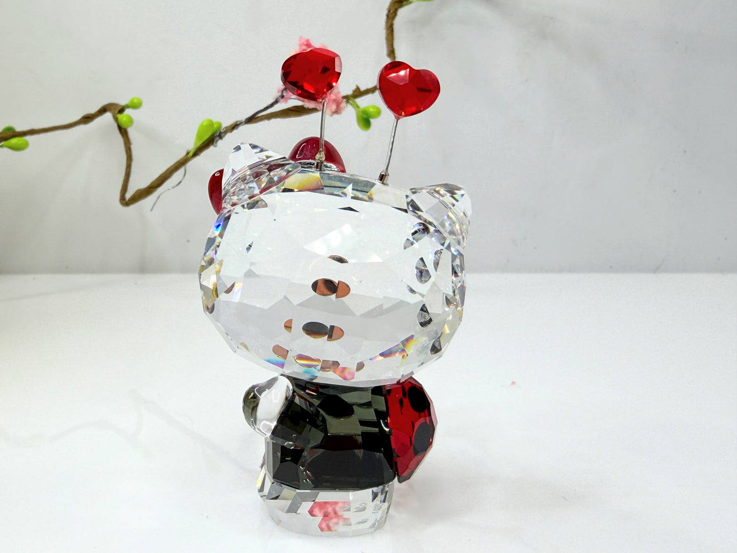 Swarovski Hello Kitty Ladybug Crystal Figurine w replacement Box S267