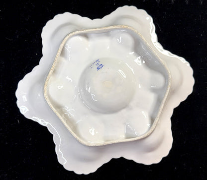 Antique Franziska Hirsch Dresden Floral Gilt Oyster Plate 9" A1259