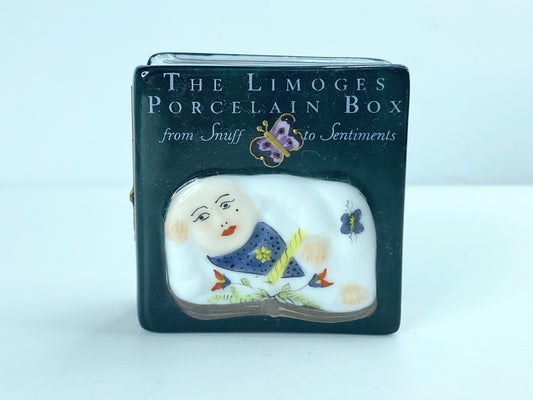 Rochard From Snuff to Sentiments Book Limoges Box 1 3/4" x 1 3/4" x 3/4" A357