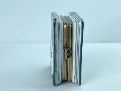 Rochard From Snuff to Sentiments Book Limoges Box 1 3/4" x 1 3/4" x 3/4" A357