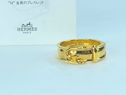 Hermes Hermes Buckle Belt Motif Gold Tone Metal Ring Size 54 GS318