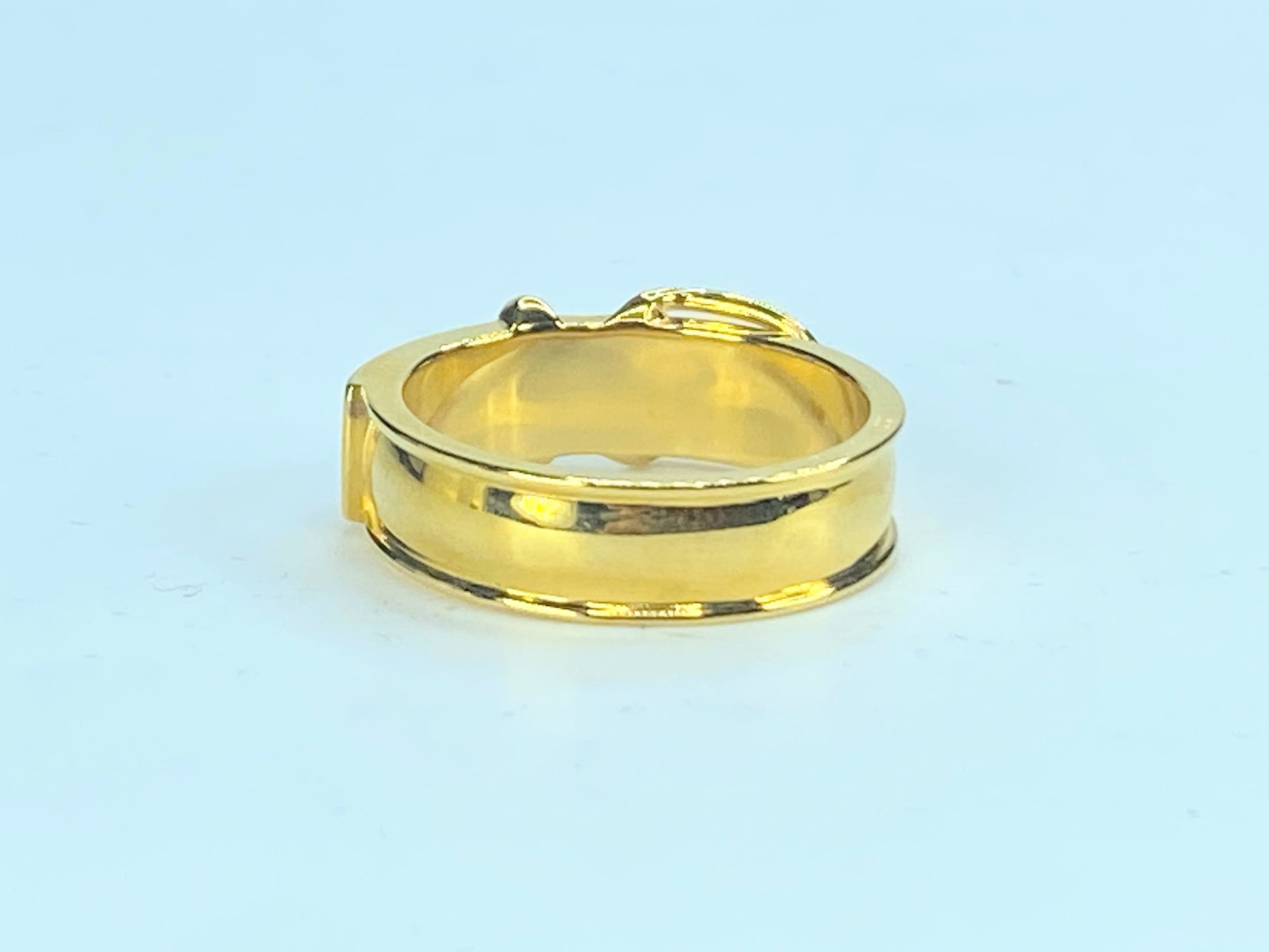 Hermes Hermes Buckle Belt Motif Gold Tone Metal Ring Size 54 GS318