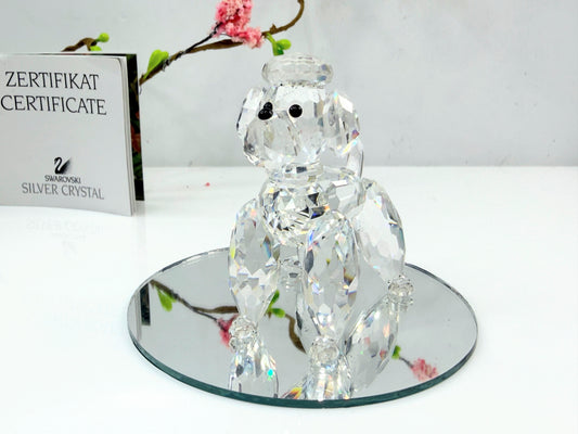 Swarovski Crystal Poodle Retired Mint Display mirror COA 2.25" S273