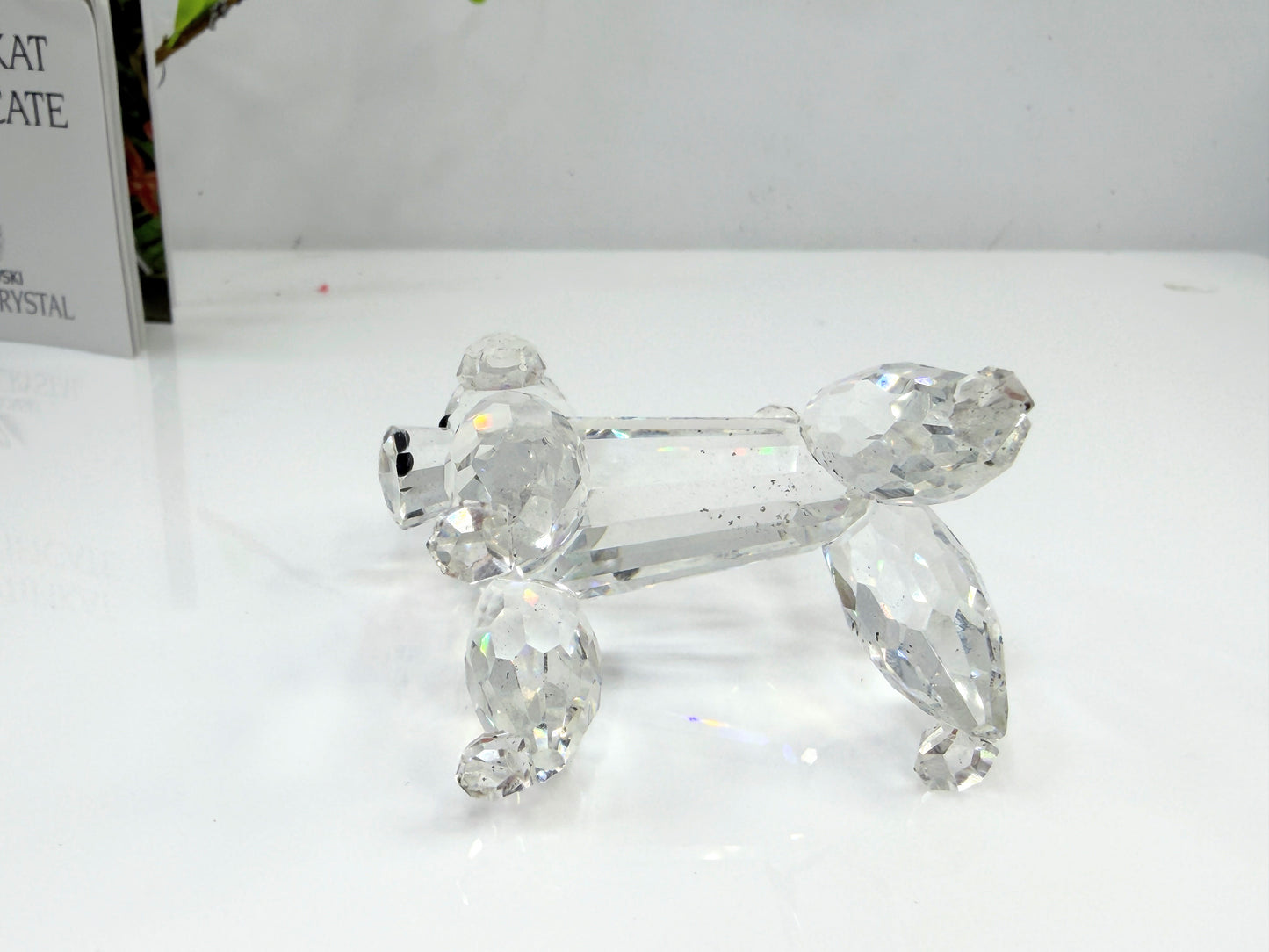 Swarovski Crystal Poodle Retired Mint Display mirror COA 2.25" S273