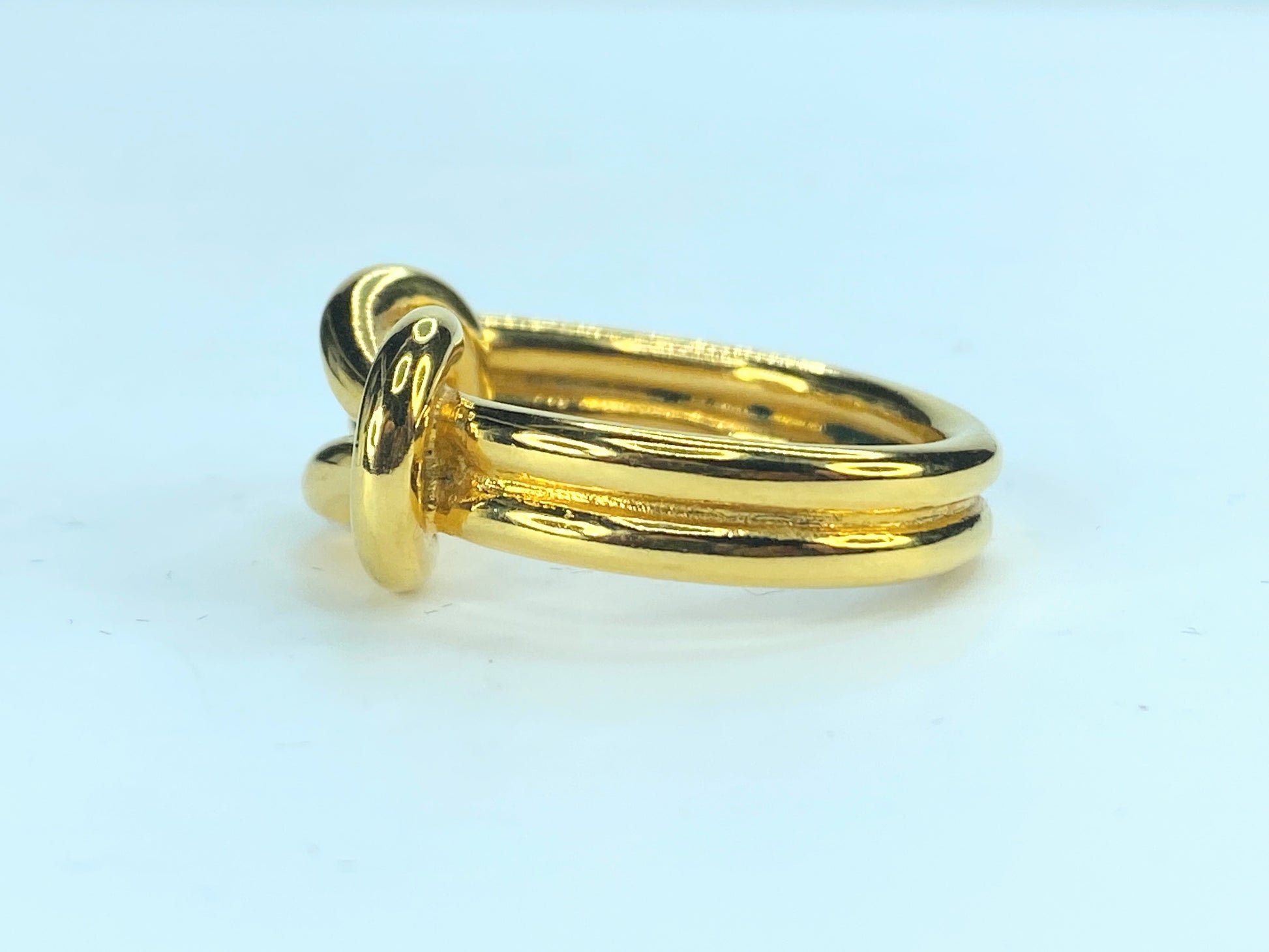 HERMES scarf ring "Atame" Metal Gold Plated GS319