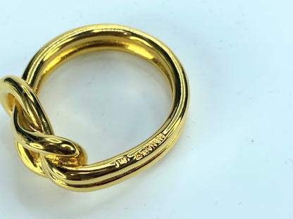 HERMES scarf ring "Atame" Metal Gold Plated GS319