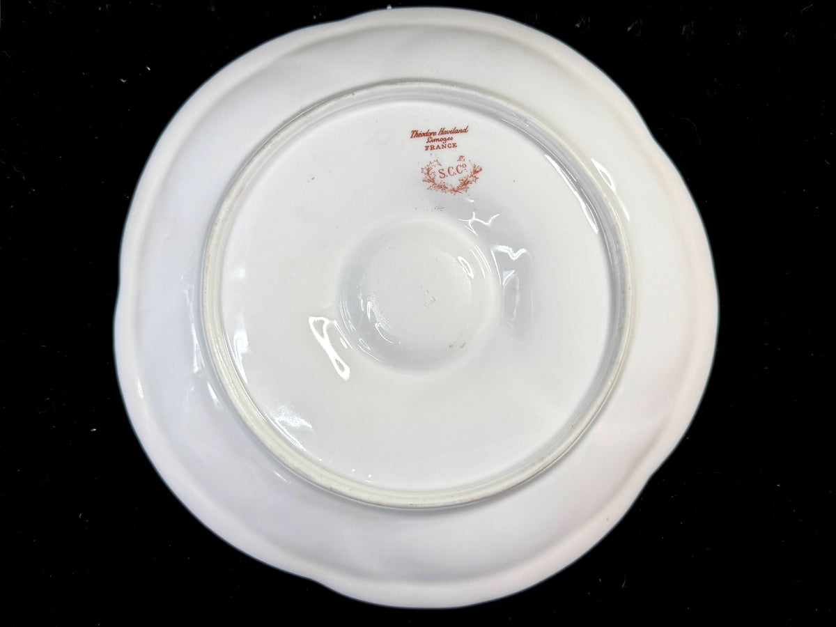 Antique Theodore Haviland Limoges Cobalt blue gold 6-well Oyster Plate A1264