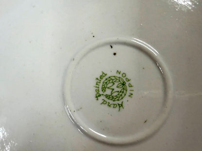 Antique Nippon Morimura Oyster Plate Pink Floral Gold 8.5" c1911-1921 A1265
