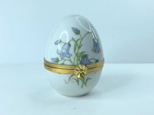 Vintage Rochard Limoges France Egg trinket Box French 2 5/8" x 2" A365