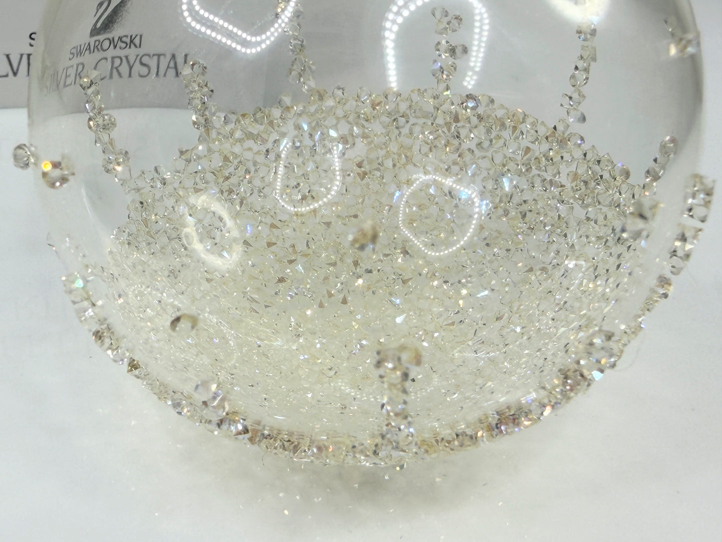 Swarovski Crystal Hanging Globe Ornament 2.75" XN92