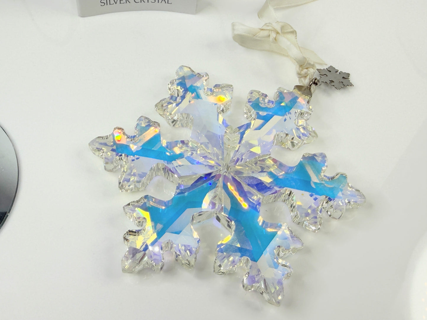 SWAROVSKI Crystal 2016 25th Anniversary Snowflake Christmas Ornament  XN93