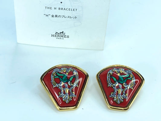 Hermès Earrings Email Multiple colors gold tone clip-on earrings GS323