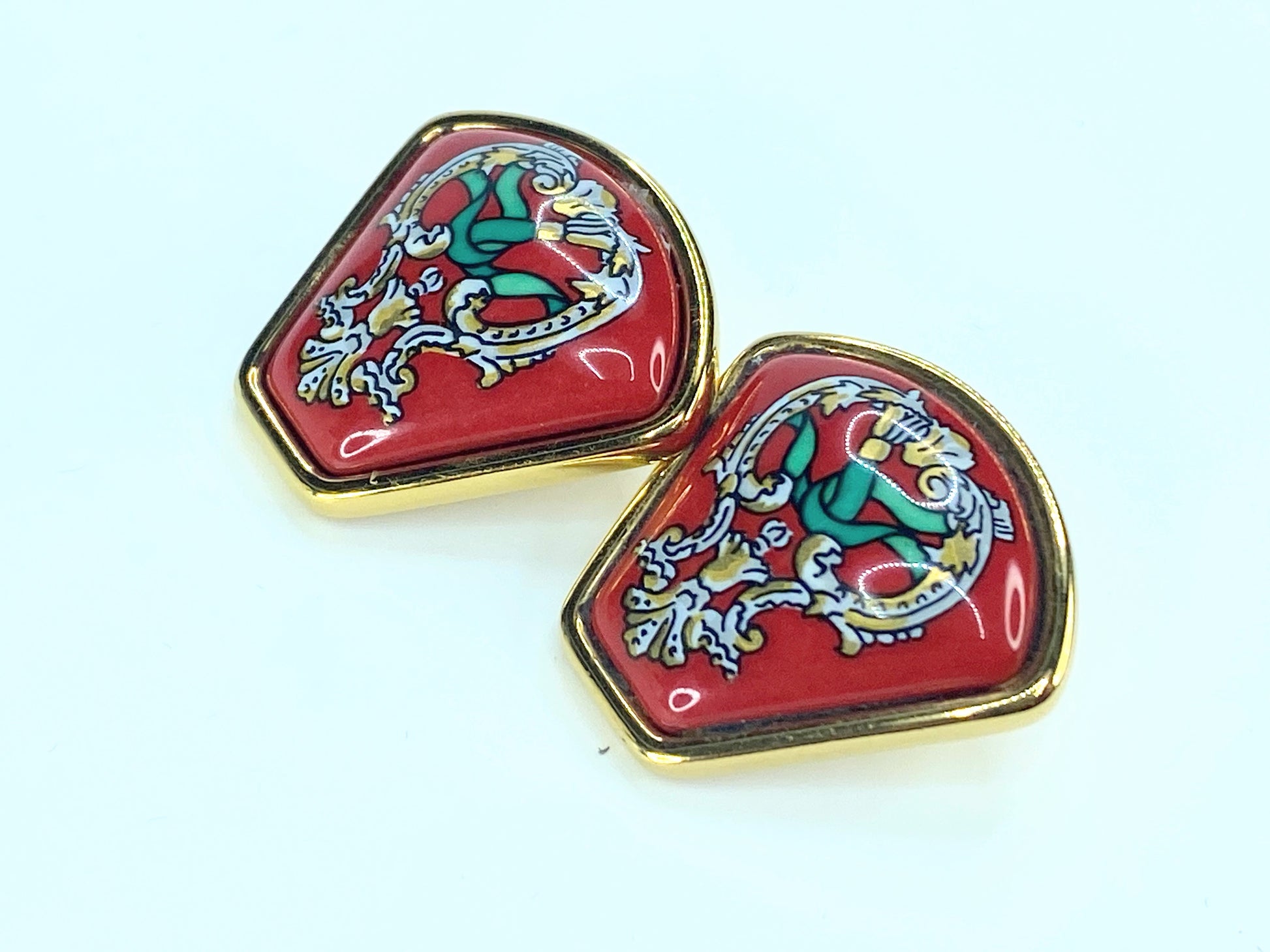 Hermès Earrings Email Multiple colors gold tone clip-on earrings GS323
