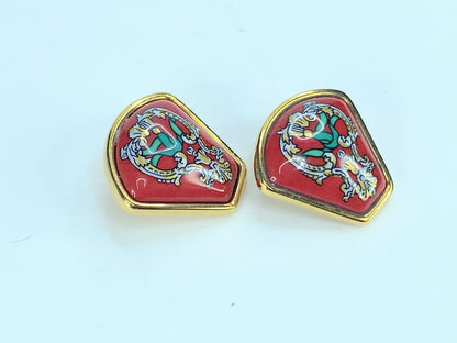 Hermès Earrings Email Multiple colors gold tone clip-on earrings GS323