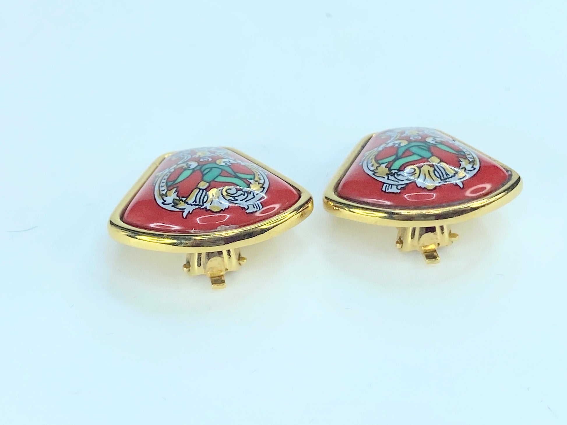 Hermès Earrings Email Multiple colors gold tone clip-on earrings GS323