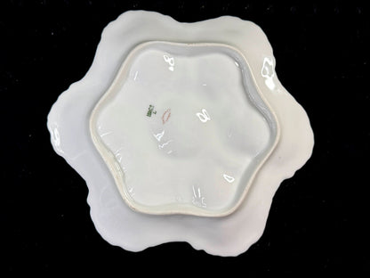 Haviland Limoges Porcelain 6-Well Oyster Plate Pink Gilt Antique A1268