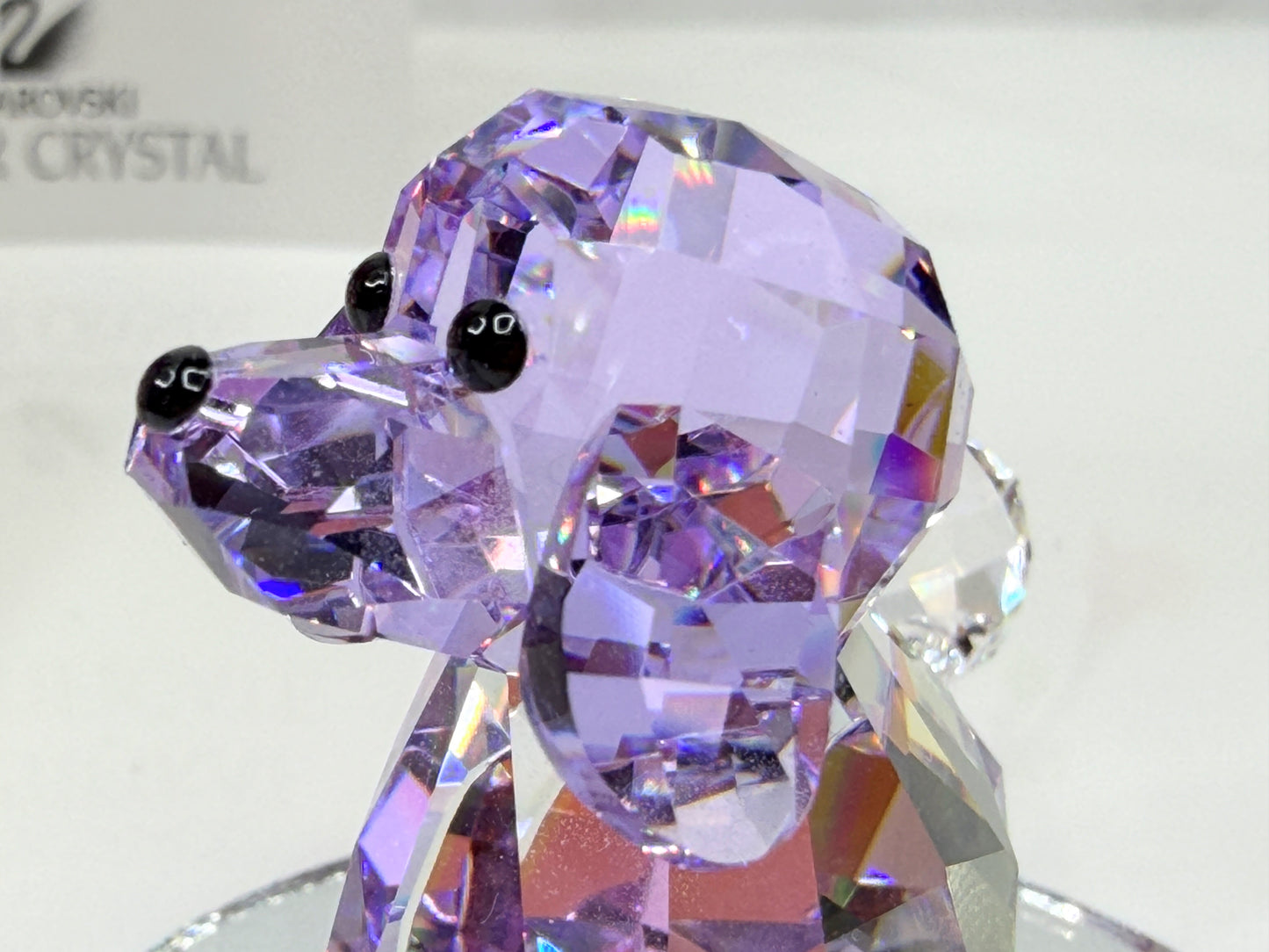 Swarovski Lovlots Sitting Poodle Light Amethyst Crystal Figurine Box S275