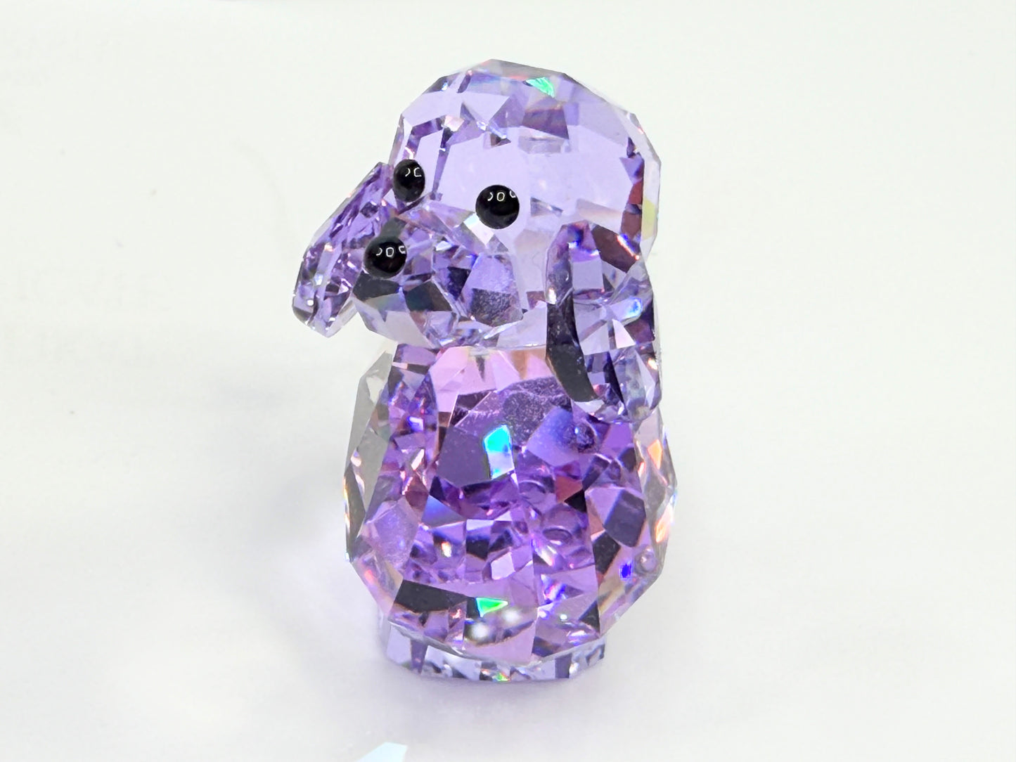 Swarovski Lovlots Sitting Poodle Light Amethyst Crystal Figurine Box S275
