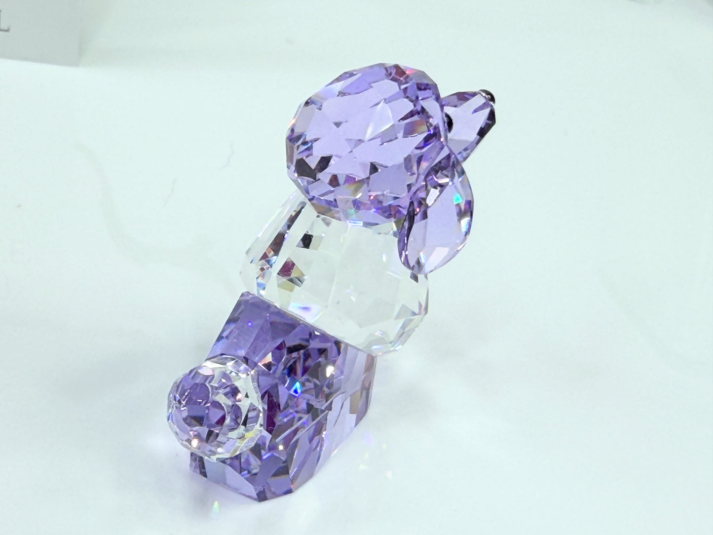 Swarovski Lovlots Sitting Poodle Light Amethyst Crystal Figurine Box S275