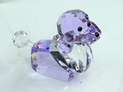 Swarovski Lovlots Sitting Poodle Light Amethyst Crystal Figurine Box S275