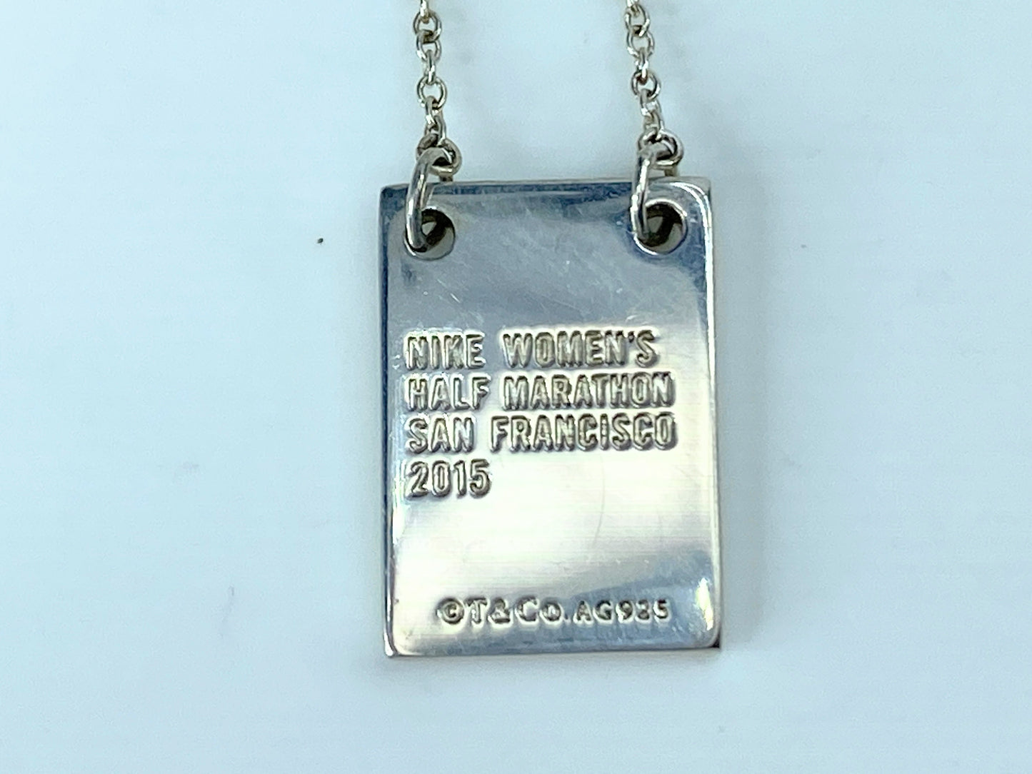 Tiffany & Co. Silver Nikes 2015 Women Marathon 16" Necklace 4.0g 17" R9760