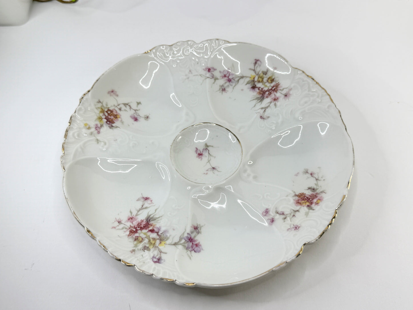 Antique Haviland Limoges Oyster Plate Pink Blossom mint 7.75" A803