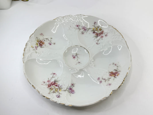 Antique Haviland Limoges Oyster Plate Pink Blossom mint 7.75" A803