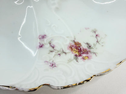 Antique Haviland Limoges Oyster Plate Pink Blossom mint 7.75" A803